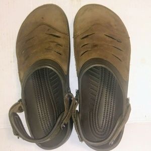 Mens Leather crocs size 12